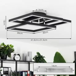 Hofstein Cavareno Deckenleuchte LED Schwarz, 1-flammig -LED Leuchten Verkäufe cavareno deckenleuchte h3654224 3
