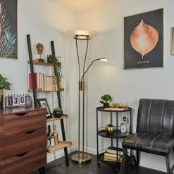 Hofstein Cavate Deckenfluter LED Messing, 2-flammig -LED Leuchten Verkäufe cavate deckenfluter h3019979 8