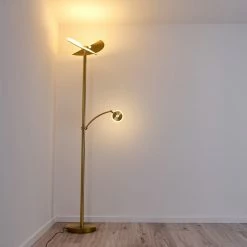 Hofstein Cazis Deckenfluter LED Messing, 1-flammig 32 Hofstein Cazis Deckenfluter LED Messing, 1-flammig -LED Leuchten Verkäufe cazis deckenfluter h3306734 13