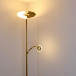 Hofstein Cazis Deckenfluter LED Messing, 1-flammig 24 Hofstein Cazis Deckenfluter LED Messing, 1-flammig -LED Leuchten Verkäufe cazis deckenfluter h3306734 5