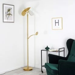 Hofstein Cazis Deckenfluter LED Messing, 2-flammig -LED Leuchten Verkäufe cazis deckenfluter h3334867 13