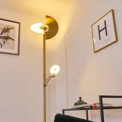 Hofstein Cazis Deckenfluter LED Messing, 2-flammig -LED Leuchten Verkäufe cazis deckenfluter h3334867 15