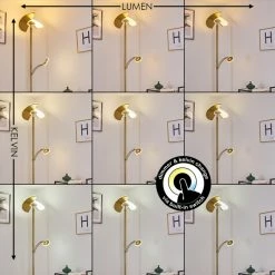 Hofstein Cazis Deckenfluter LED Messing, 2-flammig -LED Leuchten Verkäufe cazis deckenfluter h3334867 3