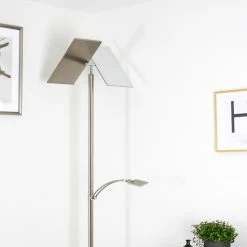 Hofstein Cazis Deckenfluter LED Nickel-Matt, 3-flammig -LED Leuchten Verkäufe cazis deckenfluter h3335321 12