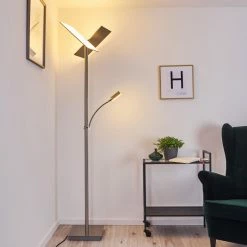 Hofstein Cazis Deckenfluter LED Nickel-Matt, 3-flammig -LED Leuchten Verkäufe cazis deckenfluter h3335321 13