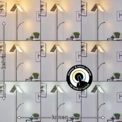 Hofstein Cazis Deckenfluter LED Nickel-Matt, 3-flammig -LED Leuchten Verkäufe cazis deckenfluter h3335321 3