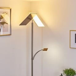 Hofstein Cazis Deckenfluter LED Nickel-Matt, 3-flammig -LED Leuchten Verkäufe cazis deckenfluter h3335321 7