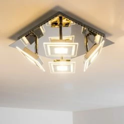 Hofstein Cerreto Deckenleuchte LED Chrom, 4-flammig -LED Leuchten Verkäufe cerreto deckenleuchte c29533f 4a 10