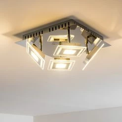 Hofstein Cerreto Deckenleuchte LED Chrom, 4-flammig -LED Leuchten Verkäufe cerreto deckenleuchte c29533f 4a 11