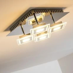 Hofstein Cerreto Deckenleuchte LED Chrom, 4-flammig -LED Leuchten Verkäufe cerreto deckenleuchte c29533f 4a 12