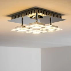 Hofstein Cerreto Deckenleuchte LED Chrom, 4-flammig -LED Leuchten Verkäufe cerreto deckenleuchte c29533f 4a 3