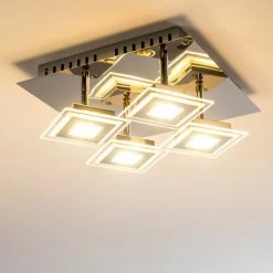 Hofstein Cerreto Deckenleuchte LED Chrom, 4-flammig -LED Leuchten Verkäufe cerreto deckenleuchte c29533f 4a 5