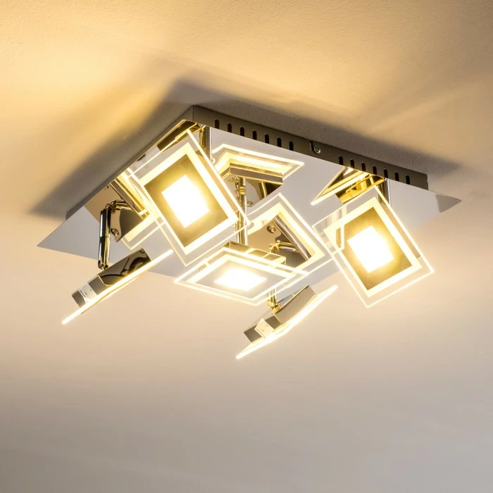 Hofstein Cerreto Deckenleuchte LED Chrom, 5-flammig 12 Hofstein Cerreto Deckenleuchte LED Chrom, 5-flammig – Bild 12