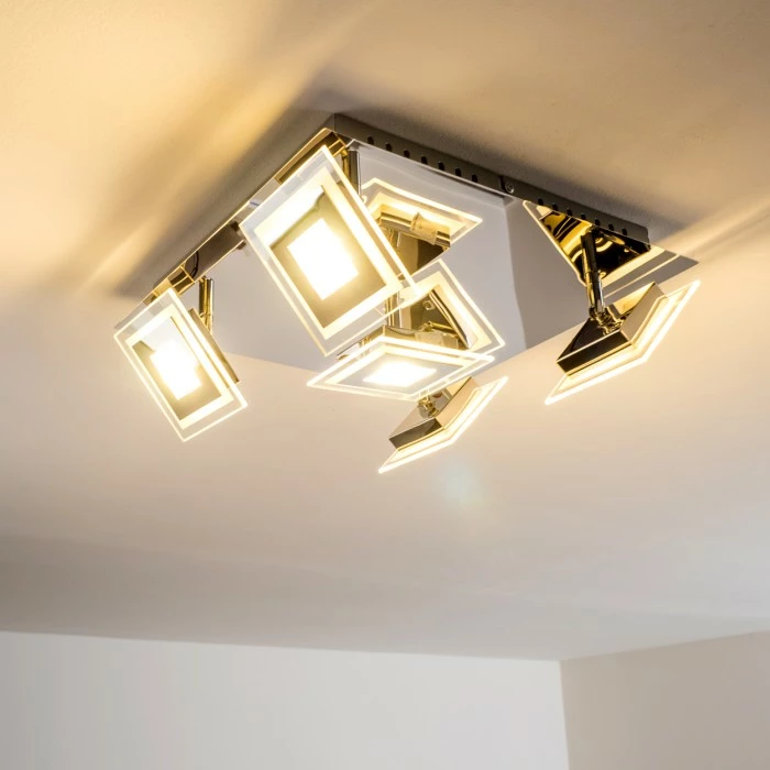 Hofstein Cerreto Deckenleuchte LED Chrom, 5-flammig 4 Hofstein Cerreto Deckenleuchte LED Chrom, 5-flammig – Bild 4