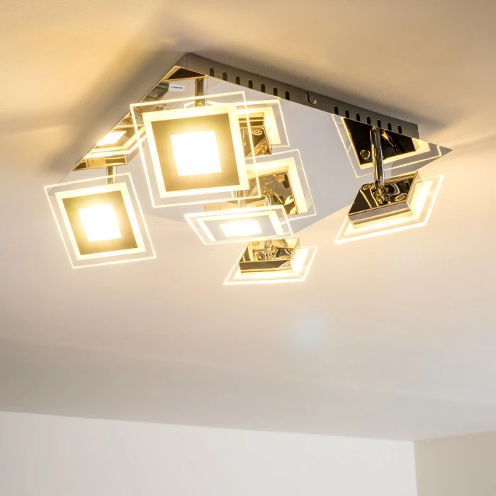 Hofstein Cerreto Deckenleuchte LED Chrom, 5-flammig 6 Hofstein Cerreto Deckenleuchte LED Chrom, 5-flammig – Bild 6