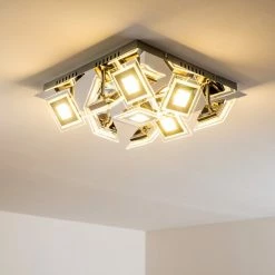 Hofstein Cerreto Deckenleuchte LED Chrom, 9-flammig -LED Leuchten Verkäufe cerreto deckenleuchte c29533f 9a 14