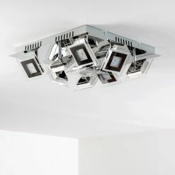 Hofstein Cerreto Deckenleuchte LED Chrom, 9-flammig -LED Leuchten Verkäufe cerreto deckenleuchte c29533f 9a 9