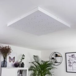 Hofstein Cetara Deckenleuchte LED Grau, 1-flammig, Fernbedienung, Farbwechsler -LED Leuchten Verkäufe cetara deckenleuchte h3392492 7