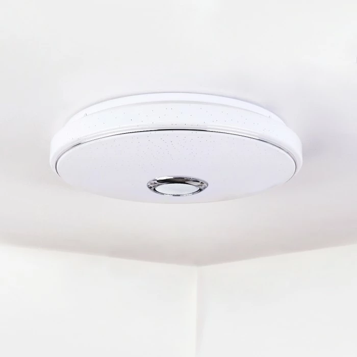 Hofstein Cham Deckenleuchte LED Chrom, Weiß, 2-flammig, Fernbedienung, Farbwechsler 8 Hofstein Cham Deckenleuchte LED Chrom, Weiß, 2-flammig, Fernbedienung, Farbwechsler – Bild 8