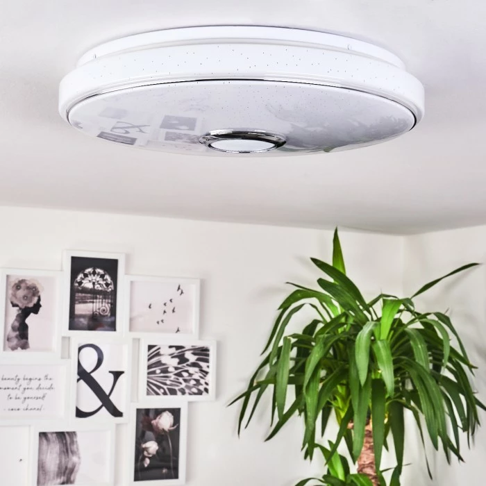 Hofstein Cham Deckenleuchte LED Chrom, Weiß, 2-flammig, Fernbedienung, Farbwechsler 10 Hofstein Cham Deckenleuchte LED Chrom, Weiß, 2-flammig, Fernbedienung, Farbwechsler – Bild 10