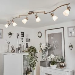 Hofstein Chapod Deckenleuchte LED Nickel-Matt, Chrom, 6-flammig 17 Hofstein Chapod Deckenleuchte LED Nickel-Matt, Chrom, 6-flammig -LED Leuchten Verkäufe chapod deckenleuchte h3599433 6