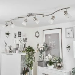 Hofstein Chapod Deckenleuchte LED Nickel-Matt, Chrom, 6-flammig 20 Hofstein Chapod Deckenleuchte LED Nickel-Matt, Chrom, 6-flammig -LED Leuchten Verkäufe chapod deckenleuchte h3599433 9