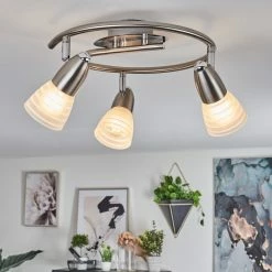 Hofstein Chapod Deckenleuchte LED Nickel-Matt, 3-flammig -LED Leuchten Verkäufe chapod deckenleuchte h3610442 12