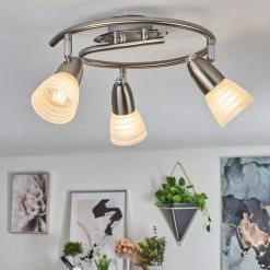 Hofstein Chapod Deckenleuchte LED Nickel-Matt, 3-flammig -LED Leuchten Verkäufe chapod deckenleuchte h3610442 6