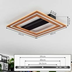 Hofstein Charentay Deckenleuchte LED Schwarz, 1-flammig -LED Leuchten Verkäufe charentay deckenleuchte h3652978 3