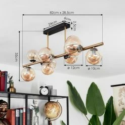 Hofstein Chehalis Deckenleuchte LED Messing, Schwarz, 9-flammig 13 Hofstein Chehalis Deckenleuchte LED Messing, Schwarz, 9-flammig -LED Leuchten Verkäufe chehalis deckenleuchte h3582688 3