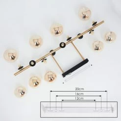 Hofstein Chehalis Deckenleuchte LED Messing, Schwarz, 9-flammig 14 Hofstein Chehalis Deckenleuchte LED Messing, Schwarz, 9-flammig -LED Leuchten Verkäufe chehalis deckenleuchte h3582688 4