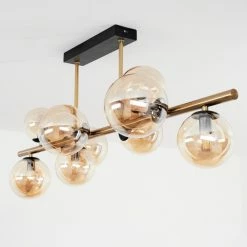 Hofstein Chehalis Deckenleuchte LED Messing, Schwarz, 9-flammig 17 Hofstein Chehalis Deckenleuchte LED Messing, Schwarz, 9-flammig -LED Leuchten Verkäufe chehalis deckenleuchte h3582688 7