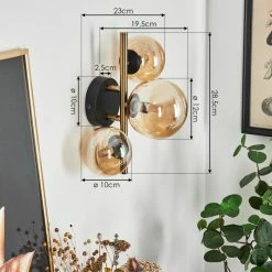 Hofstein Chehalis Deckenleuchte LED Messing, Schwarz, 3-flammig 14 Hofstein Chehalis Deckenleuchte LED Messing, Schwarz, 3-flammig -LED Leuchten Verkäufe chehalis deckenleuchte h3585009 3