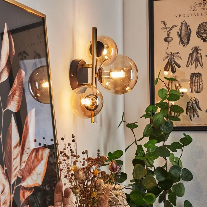 Hofstein Chehalis Deckenleuchte LED Messing, Schwarz, 3-flammig 10 Hofstein Chehalis Deckenleuchte LED Messing, Schwarz, 3-flammig – Bild 10