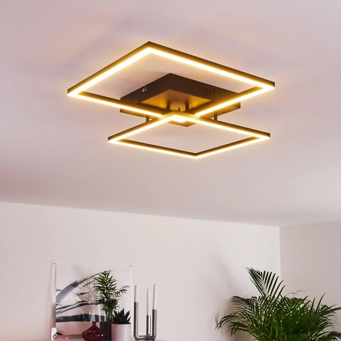 Hofstein Cheka Deckenleuchte LED Schwarz, 2-flammig, Fernbedienung 12 Hofstein Cheka Deckenleuchte LED Schwarz, 2-flammig, Fernbedienung – Bild 12