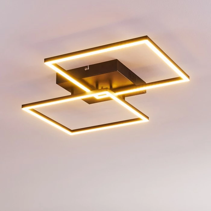 Hofstein Cheka Deckenleuchte LED Schwarz, 2-flammig, Fernbedienung 14 Hofstein Cheka Deckenleuchte LED Schwarz, 2-flammig, Fernbedienung – Bild 14