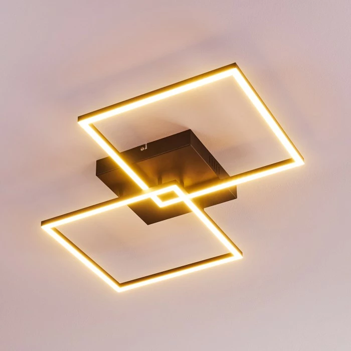 Hofstein Cheka Deckenleuchte LED Schwarz, 2-flammig, Fernbedienung 3 Hofstein Cheka Deckenleuchte LED Schwarz, 2-flammig, Fernbedienung – Bild 3