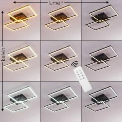Hofstein Cheka Deckenleuchte LED Schwarz, 2-flammig, Fernbedienung 23 Hofstein Cheka Deckenleuchte LED Schwarz, 2-flammig, Fernbedienung -LED Leuchten Verkäufe cheka deckenleuchte h3325933 5