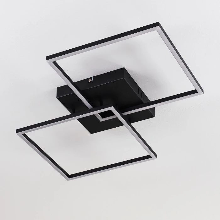 Hofstein Cheka Deckenleuchte LED Schwarz, 2-flammig, Fernbedienung 11 Hofstein Cheka Deckenleuchte LED Schwarz, 2-flammig, Fernbedienung – Bild 11