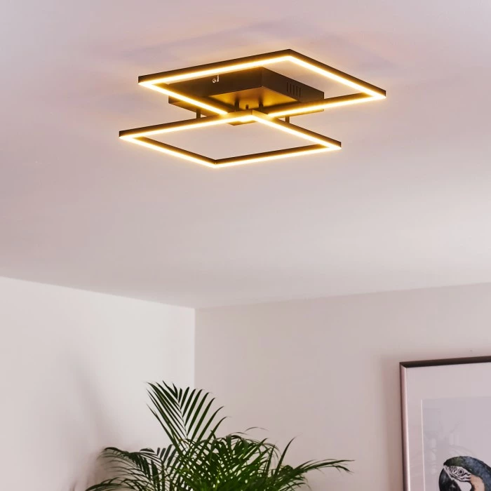 Hofstein Cheka Deckenleuchte LED Schwarz, 2-flammig, Fernbedienung 17 Hofstein Cheka Deckenleuchte LED Schwarz, 2-flammig, Fernbedienung – Bild 17