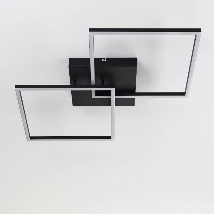 Hofstein Cheka Deckenleuchte LED Schwarz, 2-flammig, Fernbedienung 5 Hofstein Cheka Deckenleuchte LED Schwarz, 2-flammig, Fernbedienung – Bild 5