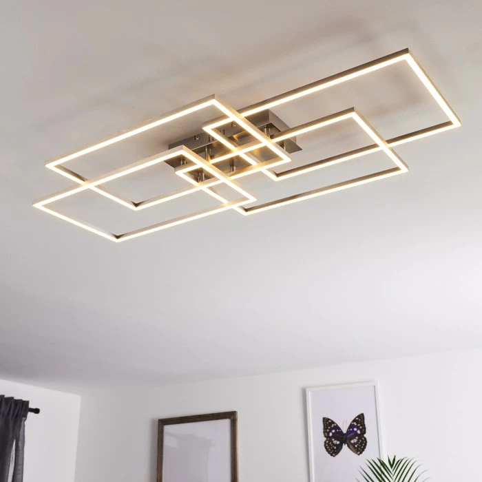 Hofstein Cheka Deckenleuchte LED Aluminium, 4-flammig, Fernbedienung 7 Hofstein Cheka Deckenleuchte LED Aluminium, 4-flammig, Fernbedienung – Bild 7