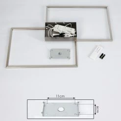 Hofstein Cheka Deckenleuchte LED Nickel-Matt, 2-flammig, Fernbedienung -LED Leuchten Verkäufe cheka deckenleuchte h3382417 4