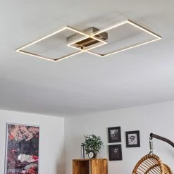 Hofstein Cheka Deckenleuchte LED Nickel-Matt, 2-flammig, Fernbedienung -LED Leuchten Verkäufe cheka deckenleuchte h3382417 8