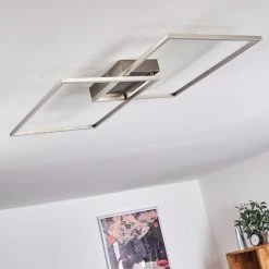 Hofstein Cheka Deckenleuchte LED Nickel-Matt, 2-flammig, Fernbedienung -LED Leuchten Verkäufe cheka deckenleuchte h3382417 9