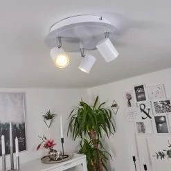 Hofstein Chennai Deckenleuchte LED Chrom, Weiß, 3-flammig -LED Leuchten Verkäufe chennai deckenleuchte h3319611 8