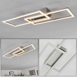 Hofstein Chilkat Deckenleuchte LED Nickel-Matt, 1-flammig