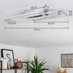 Hofstein Chilkat Deckenleuchte LED Nickel-Matt, 1-flammig -LED Leuchten Verkäufe chilkat deckenleuchte h3382059 3
