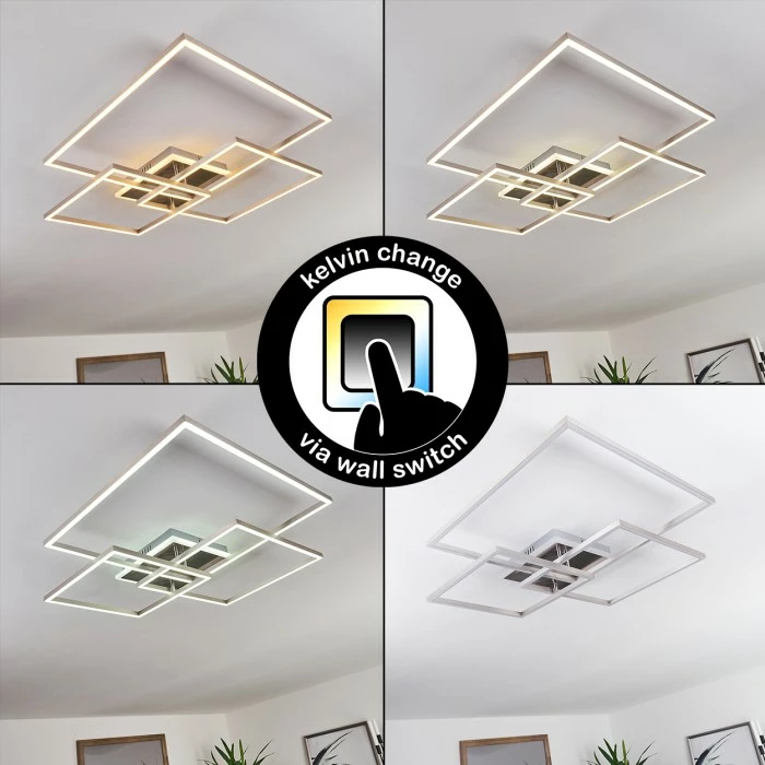 Hofstein Chilkat Deckenleuchte LED Nickel-Matt, 1-flammig 2 Hofstein Chilkat Deckenleuchte LED Nickel-Matt, 1-flammig – Bild 2