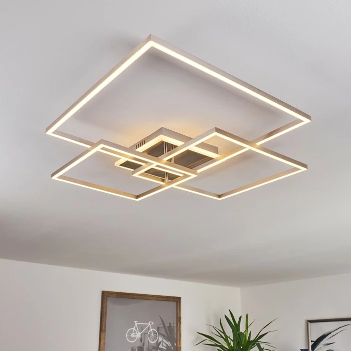 Hofstein Chilkat Deckenleuchte LED Nickel-Matt, 1-flammig 11 Hofstein Chilkat Deckenleuchte LED Nickel-Matt, 1-flammig – Bild 11